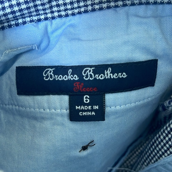 Brooks Brothers Boys Plaid Lobster Shorts - color: navy, white - size: 6 (boys) - Picture 5 of 5